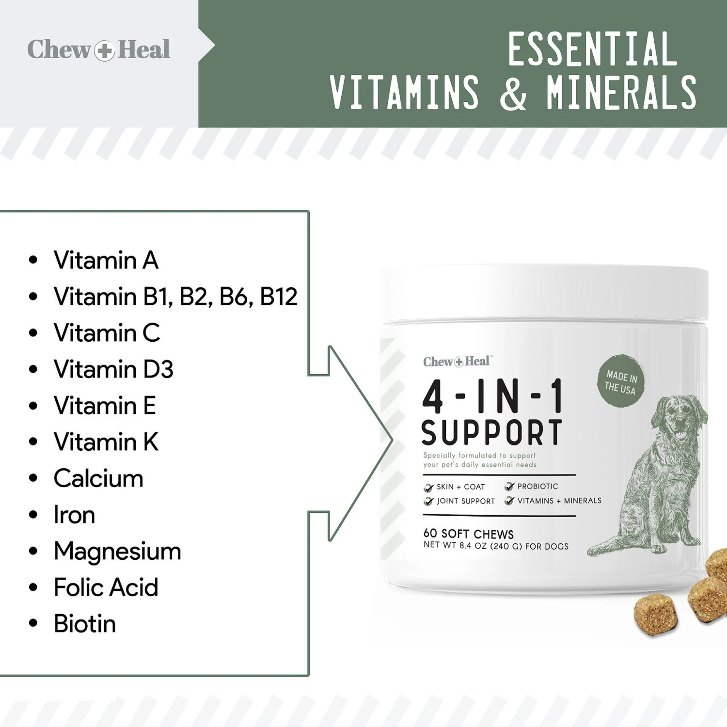 Chew + Heal Taster Trio Essential Supplements For Dogs 4 Chew + Heal Taster Trio Essential Supplements For Dogs - Image 4