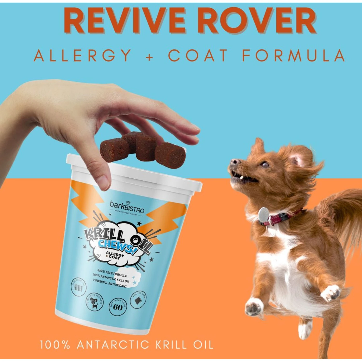 Bark Bistro Company Krill Oil Chews! Soft Chew Allergy & Skin & Coat Supplement For Dogs, 60 Count 8 Bark Bistro Company Krill Oil Chews! Soft Chew Allergy & Skin & Coat Supplement For Dogs, 60 Count - Image 8