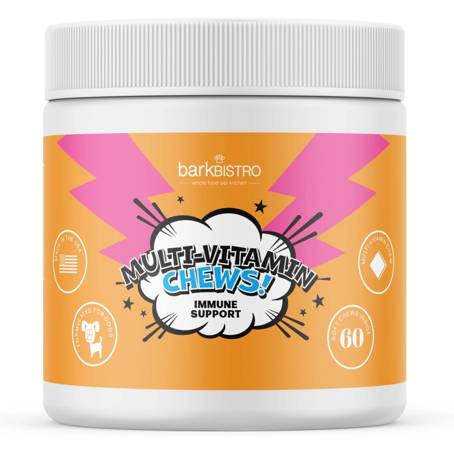 Bark Bistro Company Multi-Vitamin Chews! Soft Chew Multivitamin For Dogs, 60 Count 1 Bark Bistro Company Multi-Vitamin Chews! Soft Chew Multivitamin For Dogs, 60 Count