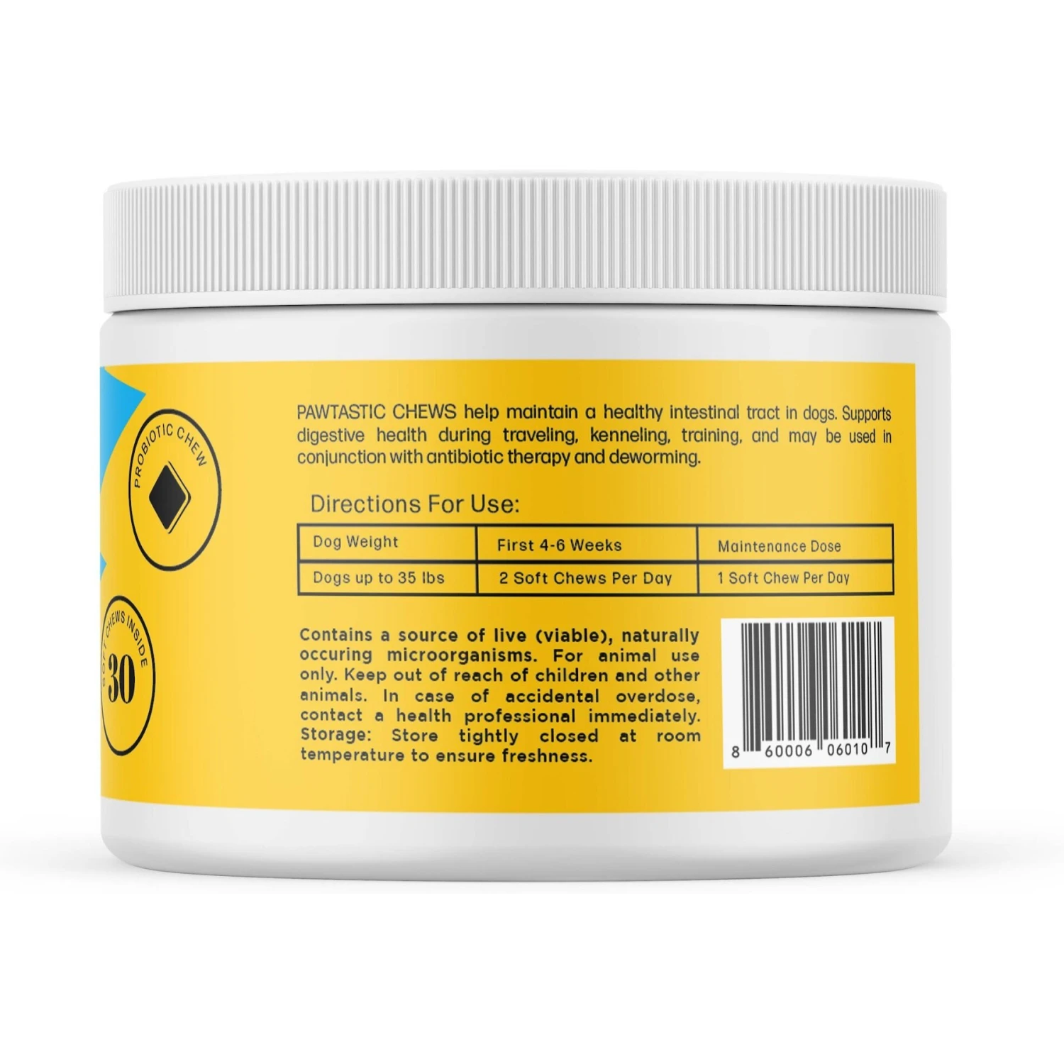 Bark Bistro Company Probiotic Chews! Soft Chews Digestive Supplement For Dogs, 30 Count 2 Bark Bistro Company Probiotic Chews! Soft Chews Digestive Supplement For Dogs, 30 Count - Image 2