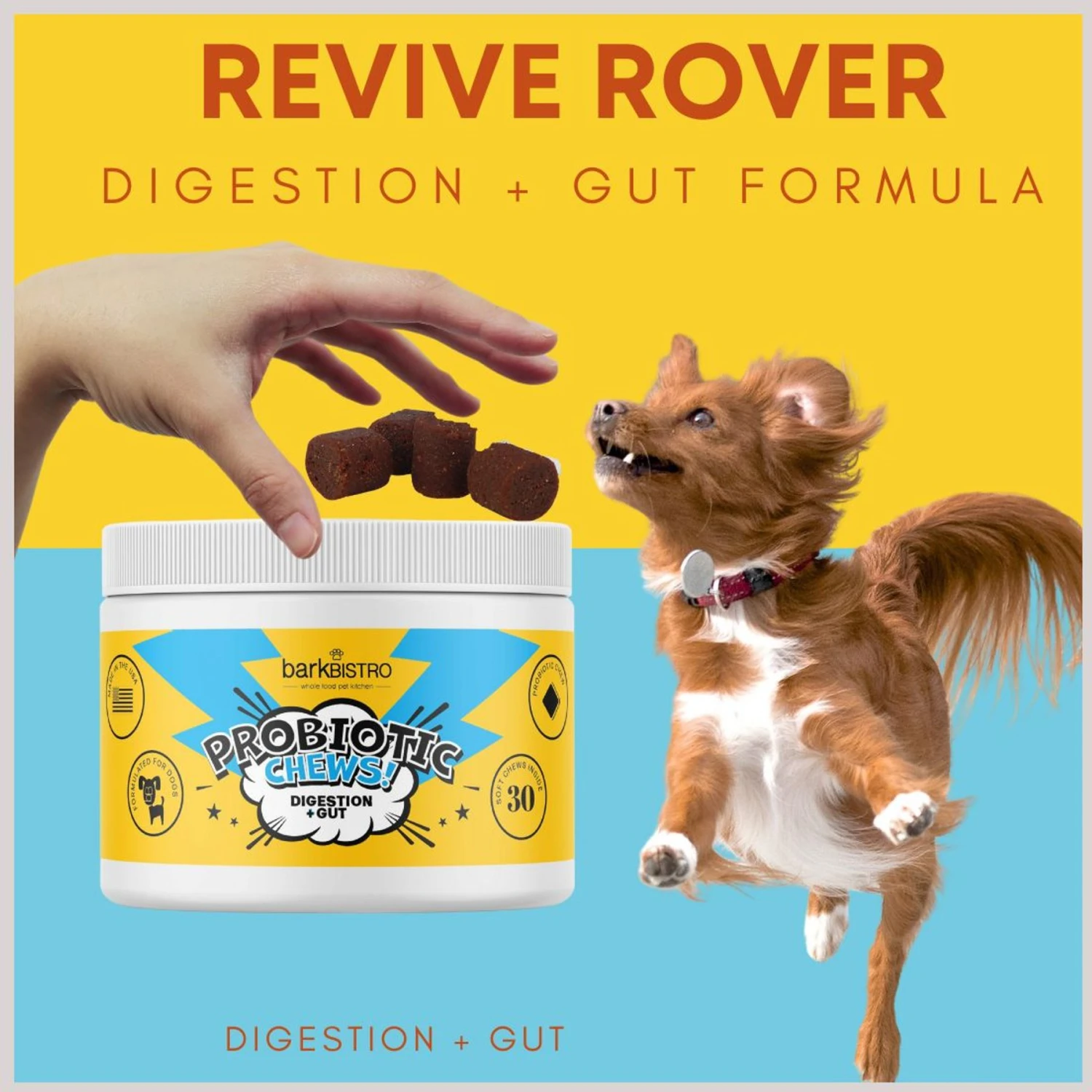 Bark Bistro Company Probiotic Chews! Soft Chews Digestive Supplement For Dogs, 30 Count 6 Bark Bistro Company Probiotic Chews! Soft Chews Digestive Supplement For Dogs, 30 Count - Image 6