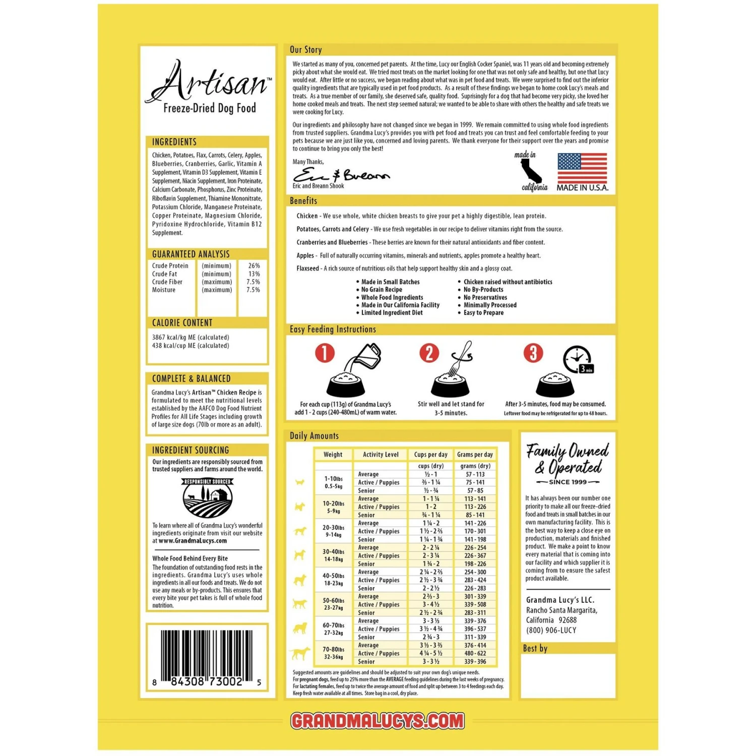 Grandma Lucy's Artisan Chicken Grain-Free Freeze-Dried Dog Food 2 Grandma Lucy's Artisan Chicken Grain-Free Freeze-Dried Dog Food - Image 2