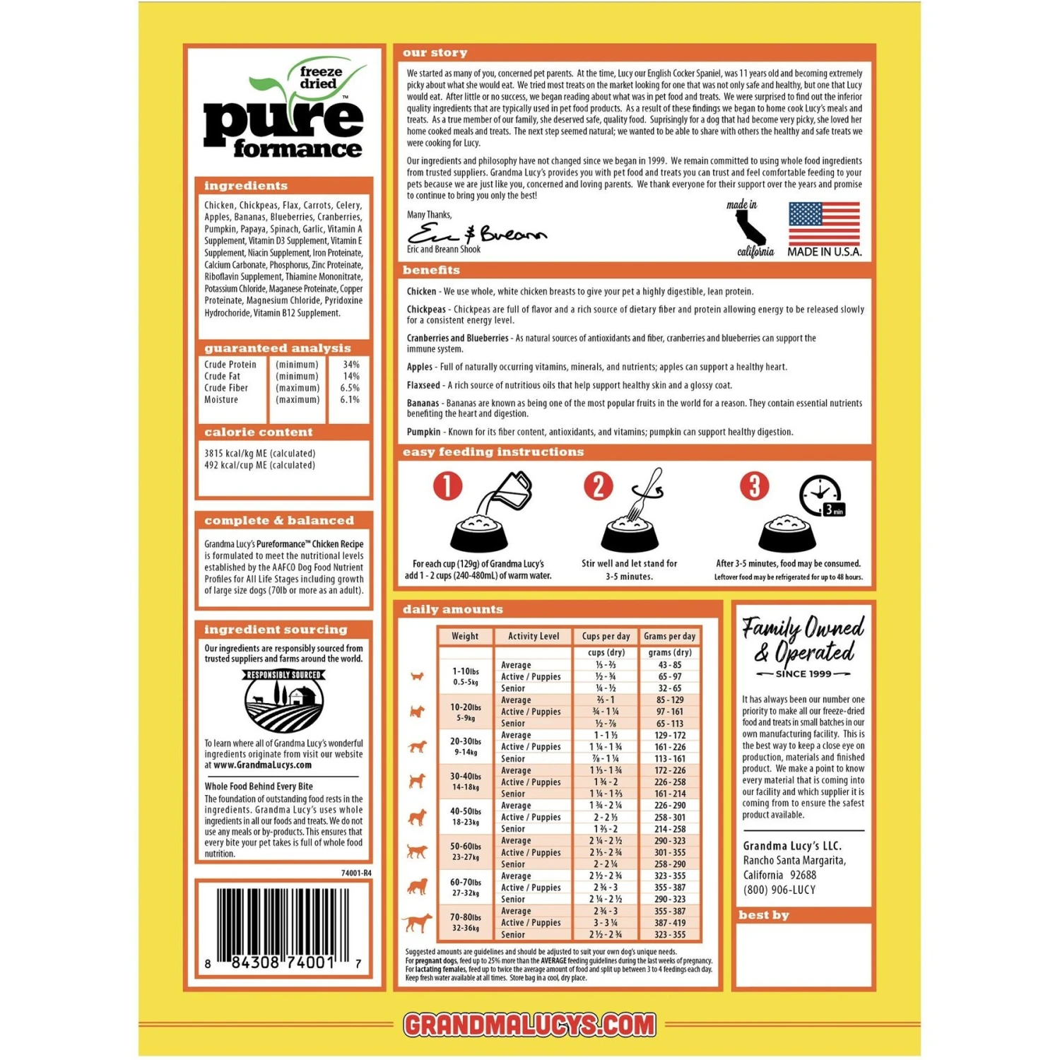 Grandma Lucy's Pureformance Chicken Grain-Free Freeze-Dried Dog Food 2 Grandma Lucy's Pureformance Chicken Grain-Free Freeze-Dried Dog Food - Image 2