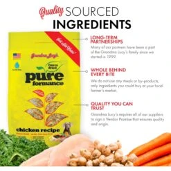 Grandma Lucy's Pureformance Chicken Grain-Free Freeze-Dried Dog Food 12 Grandma Lucy's Pureformance Chicken Grain-Free Freeze-Dried Dog Food -Pet Wellness 51353 PT3. AC SS1800 V1676647654