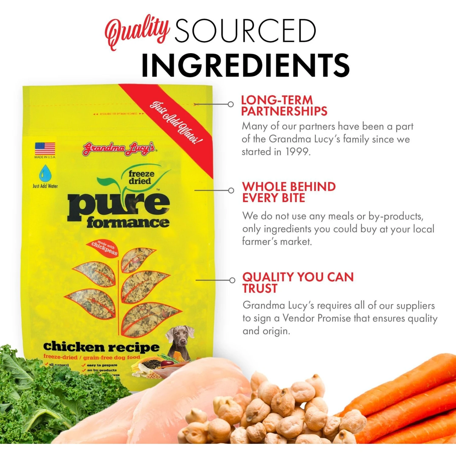 Grandma Lucy's Pureformance Chicken Grain-Free Freeze-Dried Dog Food 4 Grandma Lucy's Pureformance Chicken Grain-Free Freeze-Dried Dog Food - Image 4