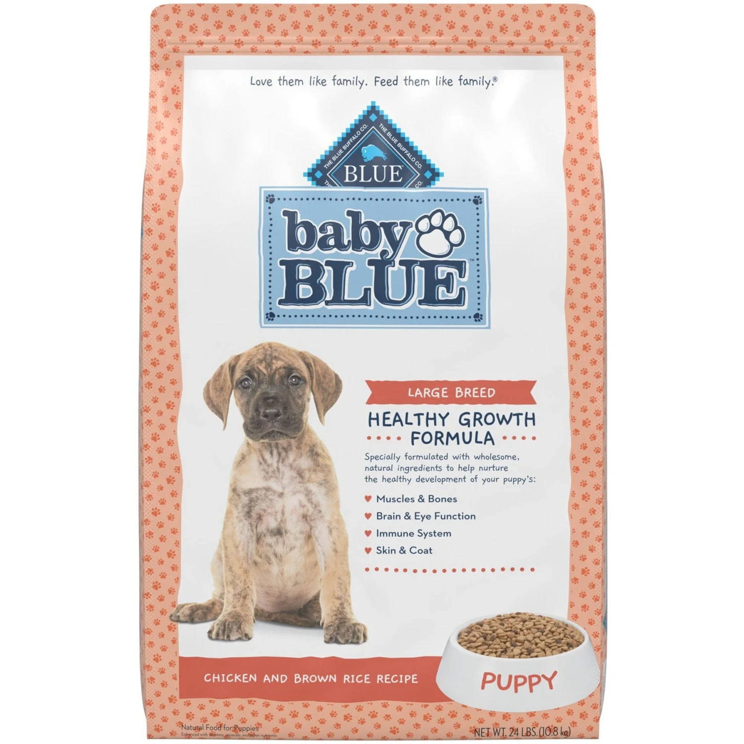 Blue Buffalo Baby Blue Large Breed Healthy Growth Formula Natural Chicken & Brown Rice Recipe Puppy Dry Food, 24-lb Bag & Blue Buffalo Baby Blue Healthy Growth Formula Natural Chicken & Vegetable Recipe Puppy Wet Food, 12.5-oz Cans, Case Of 12 2 Blue Buffalo Baby Blue Large Breed Healthy Growth Formula Natural Chicken & Brown Rice Recipe Puppy Dry Food, 24-lb Bag & Blue Buffalo Baby Blue Healthy Growth Formula Natural Chicken & Vegetable Recipe Puppy Wet Food, 12.5-oz Cans, Case Of 12 - Image 2