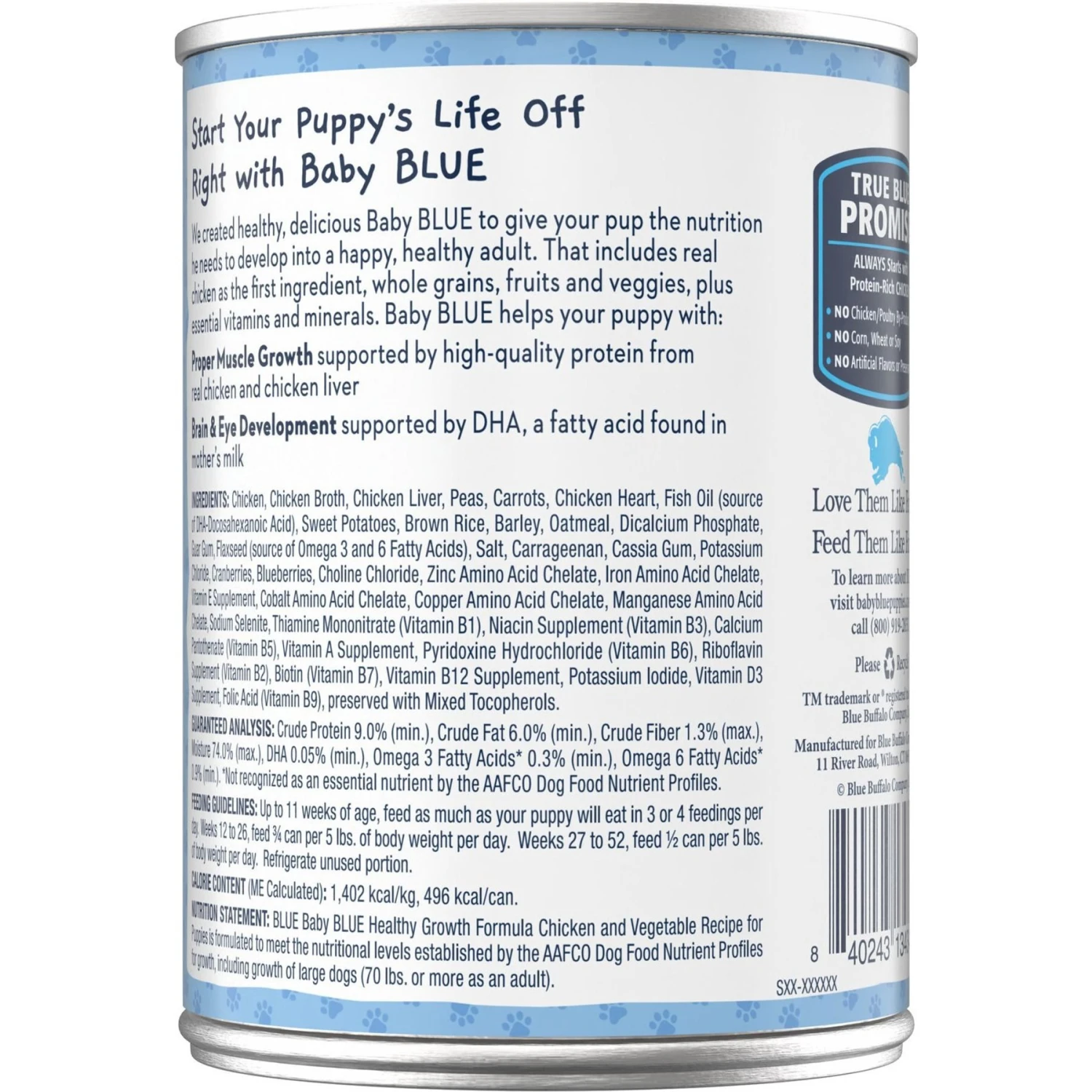 Blue Buffalo Baby Blue Large Breed Healthy Growth Formula Natural Chicken & Brown Rice Recipe Puppy Dry Food, 24-lb Bag & Blue Buffalo Baby Blue Healthy Growth Formula Natural Chicken & Vegetable Recipe Puppy Wet Food, 12.5-oz Cans, Case Of 12 7 Blue Buffalo Baby Blue Large Breed Healthy Growth Formula Natural Chicken & Brown Rice Recipe Puppy Dry Food, 24-lb Bag & Blue Buffalo Baby Blue Healthy Growth Formula Natural Chicken & Vegetable Recipe Puppy Wet Food, 12.5-oz Cans, Case Of 12 - Image 7