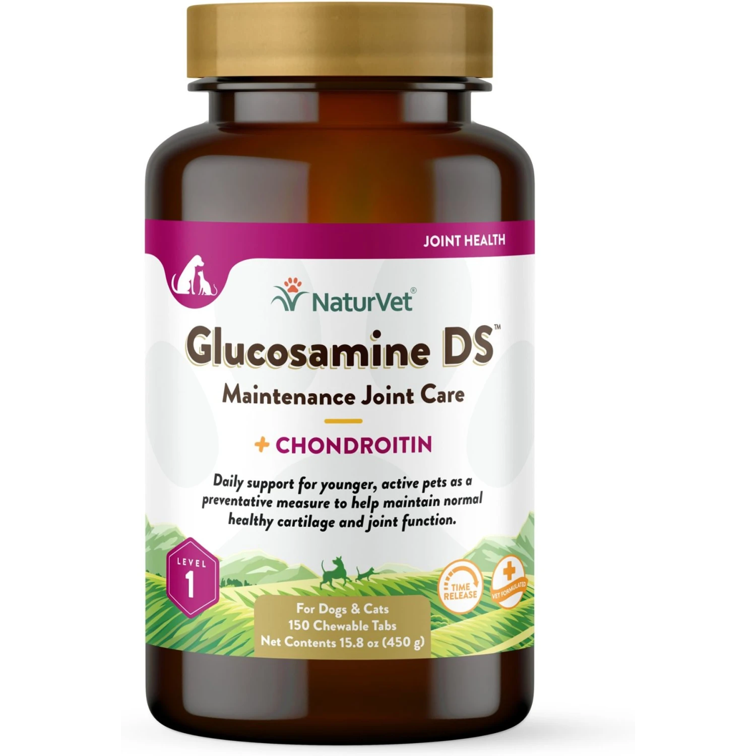 NaturVet Maintenance Care Glucosamine DS Chewable Tablets Joint Supplement For Dogs & Cats 1 NaturVet Maintenance Care Glucosamine DS Chewable Tablets Joint Supplement For Dogs & Cats