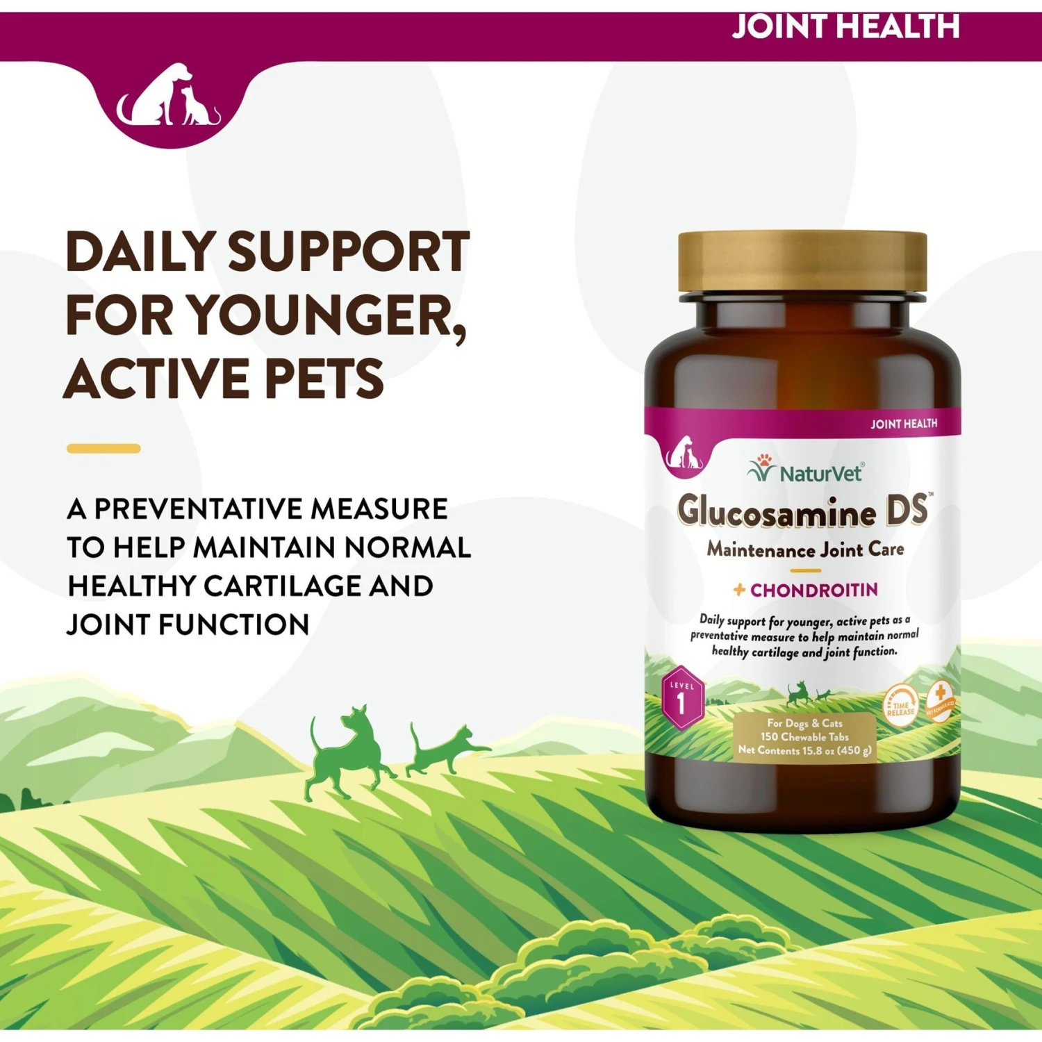 NaturVet Maintenance Care Glucosamine DS Chewable Tablets Joint Supplement For Dogs & Cats 3 NaturVet Maintenance Care Glucosamine DS Chewable Tablets Joint Supplement For Dogs & Cats - Image 3