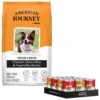 American Journey Poultry & Beef Variety Pack Canned Dog Food, 12.5-oz, Case Of 12 & American Journey Protein & Grains Chicken, Brown Rice & Vegetables Recipe Dry Dog Food
