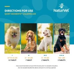 NaturVet Quiet Moments Chewable Tablets Calming Supplement For Dogs -Pet Wellness 51659 PT6. AC SS1800 V1698694290