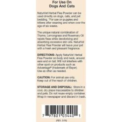 NaturVet Herbal Flea Cat & Dog Powder -Pet Wellness 51663 PT2. AC SS1800 V1476135451