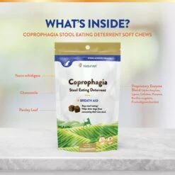 NaturVet Coprophagia Plus Breath Aid Soft Chews Coprophagia Supplement For Dogs 12 NaturVet Coprophagia Plus Breath Aid Soft Chews Coprophagia Supplement For Dogs -Pet Wellness 51671 PT4. AC SS1800 V1698694348