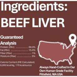Whole Life Just One Ingredient Pure Beef Liver Freeze-Dried Dog & Cat Treats -Pet Wellness 51686 PT5. AC SS1800 V1673976561