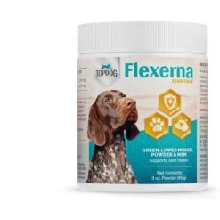 TopDog Health Flexerna Essentials Powder Joint Supplement For Dogs, 3-oz Jar