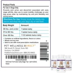 VetSmart Formulas Early Stage Chewable Tablet Joint Supplement For Dogs 11 VetSmart Formulas Early Stage Chewable Tablet Joint Supplement For Dogs -Pet Wellness 522014 PT4. AC SS1800 V1652467300