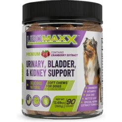 Animal Nutritional Products UroMAXX Chews Urinary Kidney & Bladder Formula Dog Supplement, 90 Count