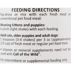 Wysong Call Of The Wild Dog & Cat Food Supplement -Pet Wellness 52621 PT4. AC SS1800 V1467037328