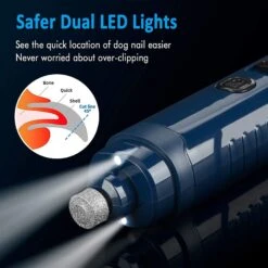Bousnic LED Dog & Cat Nail Grinder, Blue -Pet Wellness 530078 PT2. AC SS1800 V1652738500
