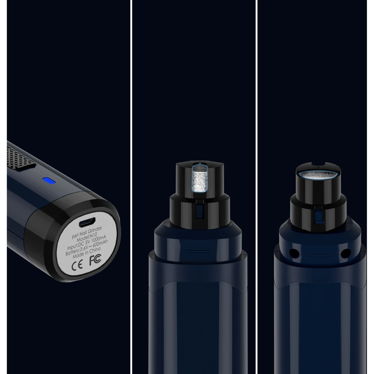 Bousnic Super Low Noise Dog & Cat Nail Grinder, Blue 5 Bousnic Super Low Noise Dog & Cat Nail Grinder, Blue - Image 5