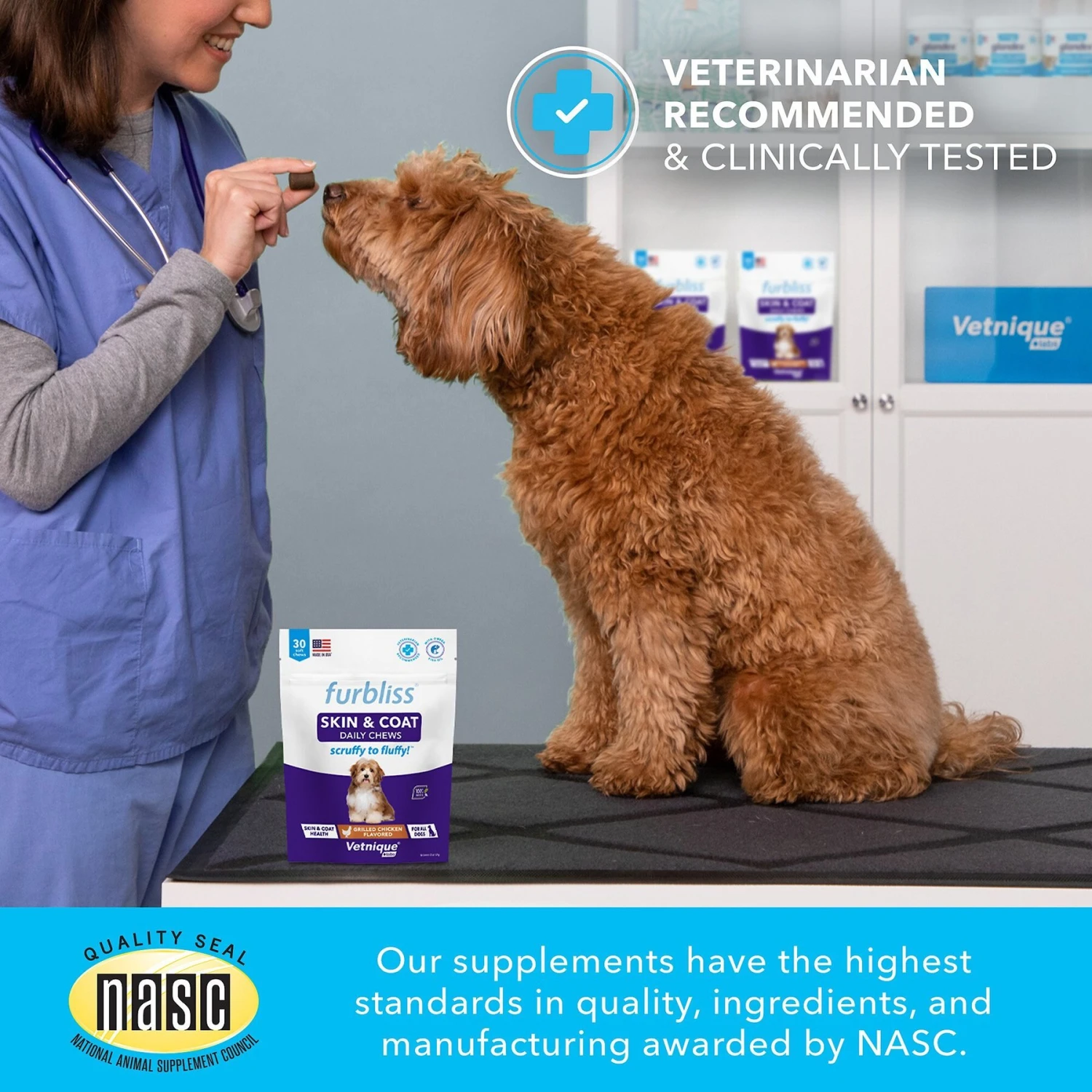 Vetnique Labs Furbliss Skin & Coat Daily Omega Soft Grilled Chicken Dog Supplements 6 Vetnique Labs Furbliss Skin & Coat Daily Omega Soft Grilled Chicken Dog Supplements - Image 6