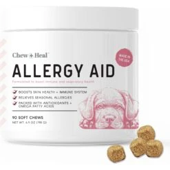 Chew + Heal Allergy Aid Soft Chew Allergy Supplement For Dogs
