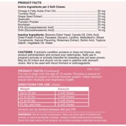 Chew + Heal Allergy Aid Soft Chew Allergy Supplement For Dogs -Pet Wellness 530974 PT7. AC SS1800 V1686592093