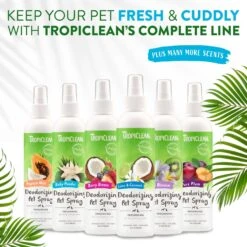 TropiClean Freshen Up Dog Deodorizing Spray, 8-oz Bottle -Pet Wellness 531494 PT8. AC SS1800 V1684416052