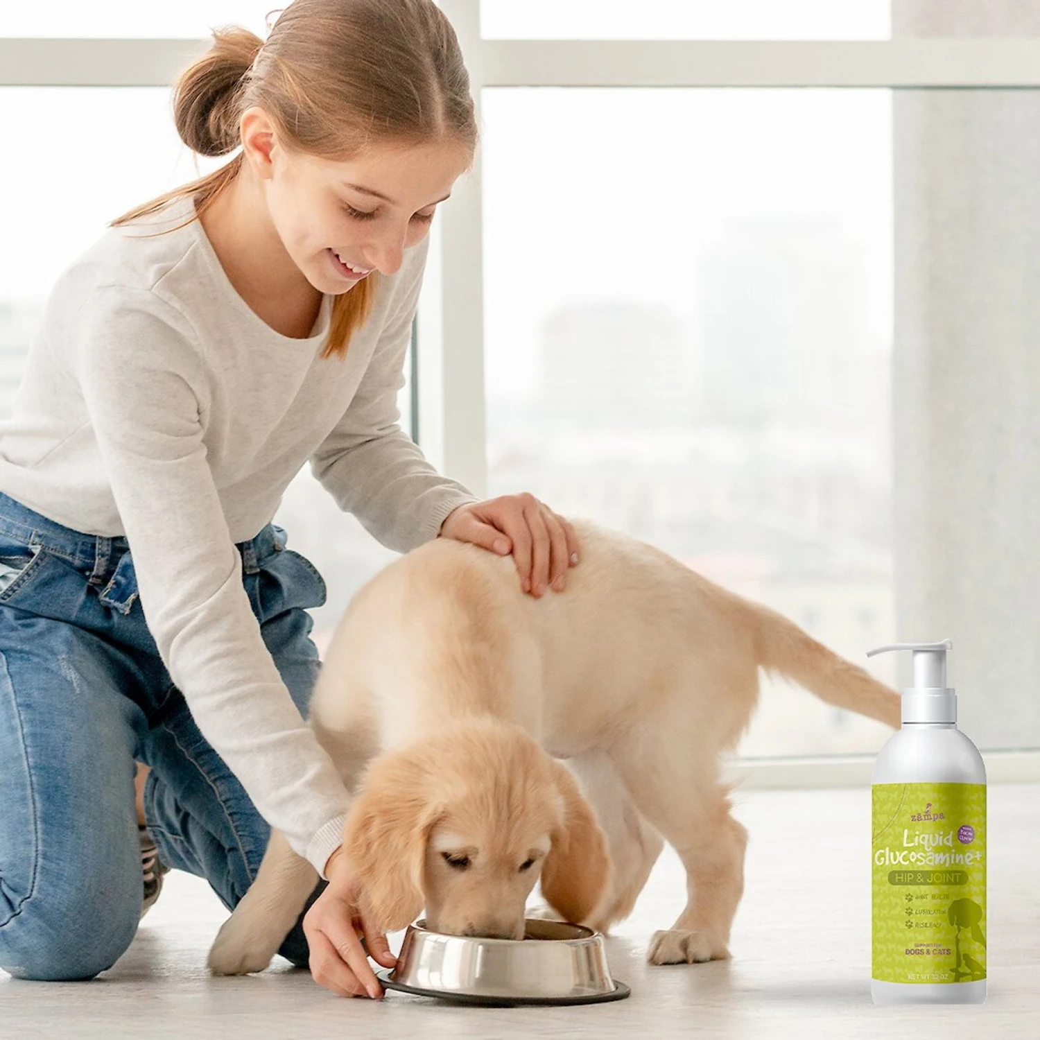 Zampa Liquid Glucosamine+ Bacon Flavor Liquid Joint Supplement For Dogs, 32-oz Bottle 5 Zampa Liquid Glucosamine+ Bacon Flavor Liquid Joint Supplement For Dogs, 32-oz Bottle - Image 5