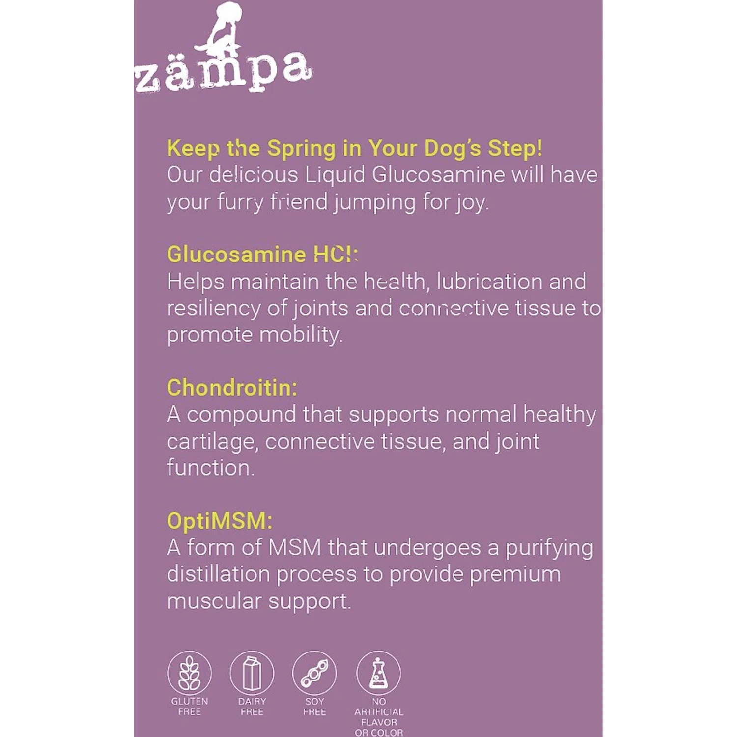Zampa Liquid Glucosamine+ Bacon Flavor Liquid Joint Supplement For Dogs, 32-oz Bottle 7 Zampa Liquid Glucosamine+ Bacon Flavor Liquid Joint Supplement For Dogs, 32-oz Bottle - Image 7