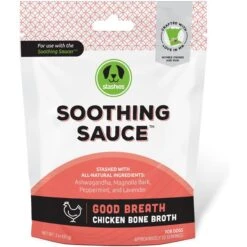 Stashios Soothing Sauce Chicken Flavor Good Breath Powder Supplement For Dogs & Cats, 3-oz Bag