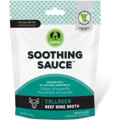 Stashios Soothing Sauce Beef Flavor Collagen Powder Supplement For Dogs & Cats, 3-oz Bag
