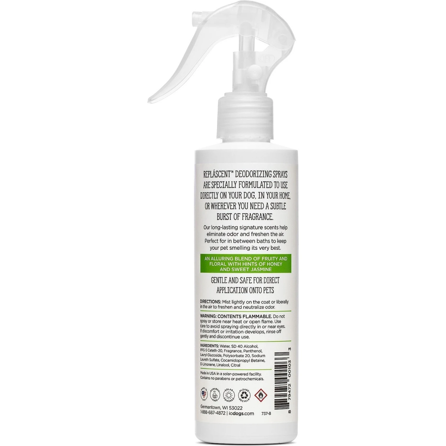 Isle Of Dogs Honeysuckle & Pear Replascent Odor Dog Deodorizer, 8-oz Bottle 2 Isle Of Dogs Honeysuckle & Pear Replascent Odor Dog Deodorizer, 8-oz Bottle - Image 2
