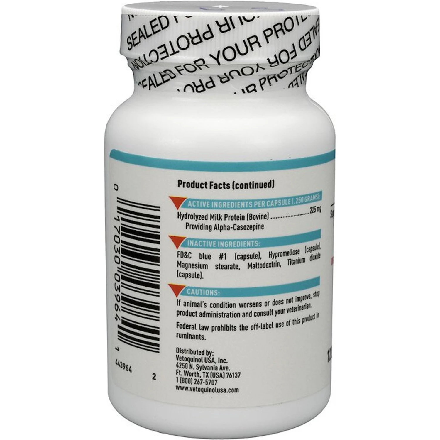 Vetoquinol Zylkene 225-mg Capsules Calming Supplement For Medium Dogs & Cats 2 Vetoquinol Zylkene 225-mg Capsules Calming Supplement For Medium Dogs & Cats - Image 2