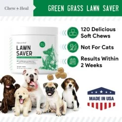 Chew + Heal Lawn Savor Soft Chew Lawn Protection Supplement For Dogs 12 Chew + Heal Lawn Savor Soft Chew Lawn Protection Supplement For Dogs -Pet Wellness 537086 PT5. AC SS1800 V1652390490