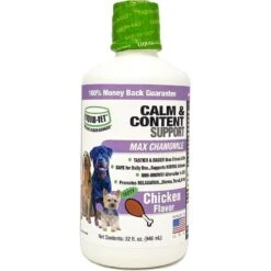 Liquid-Vet Calm & Content Support Chicken Flavor Calming Supplement For Dogs