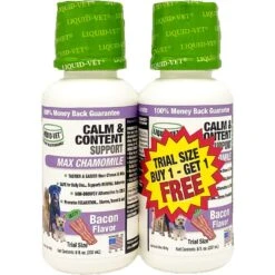 Liquid-Vet Calm & Content Support Bacon Flavor Liquid Calming Supplement For Dogs