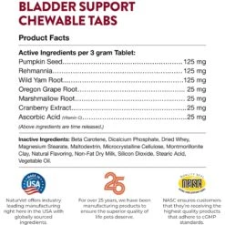 NaturVet Bladder Support Plus Cranberry Chewable Tablets Urinary Supplement For Dogs -Pet Wellness 54048 PT7. AC SS1800 V1698697472