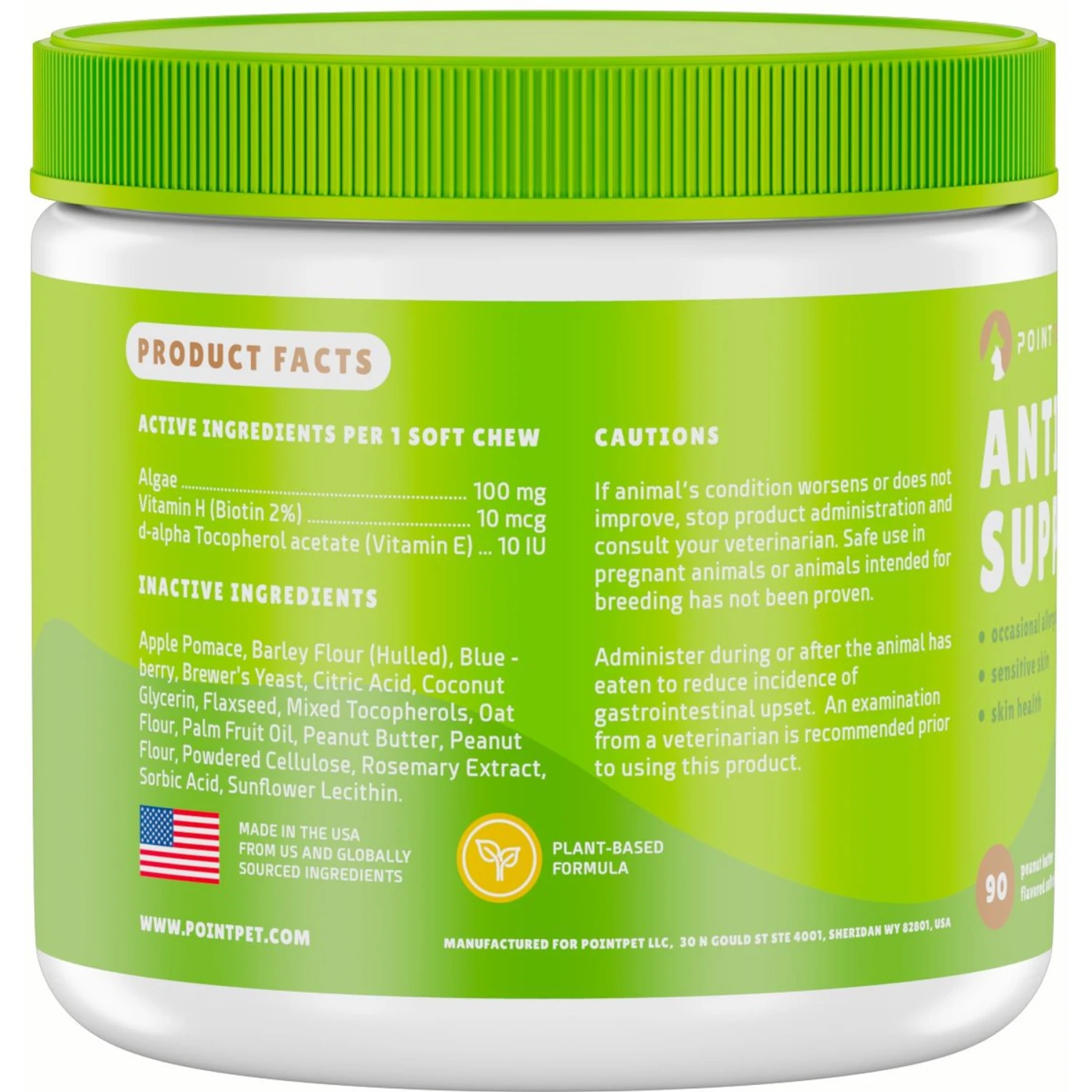 PointPet Anti-Itch Support Peanut Butter Flavored Dog Soft Chews Supplement, 90 Count 7 PointPet Anti-Itch Support Peanut Butter Flavored Dog Soft Chews Supplement, 90 Count - Image 7