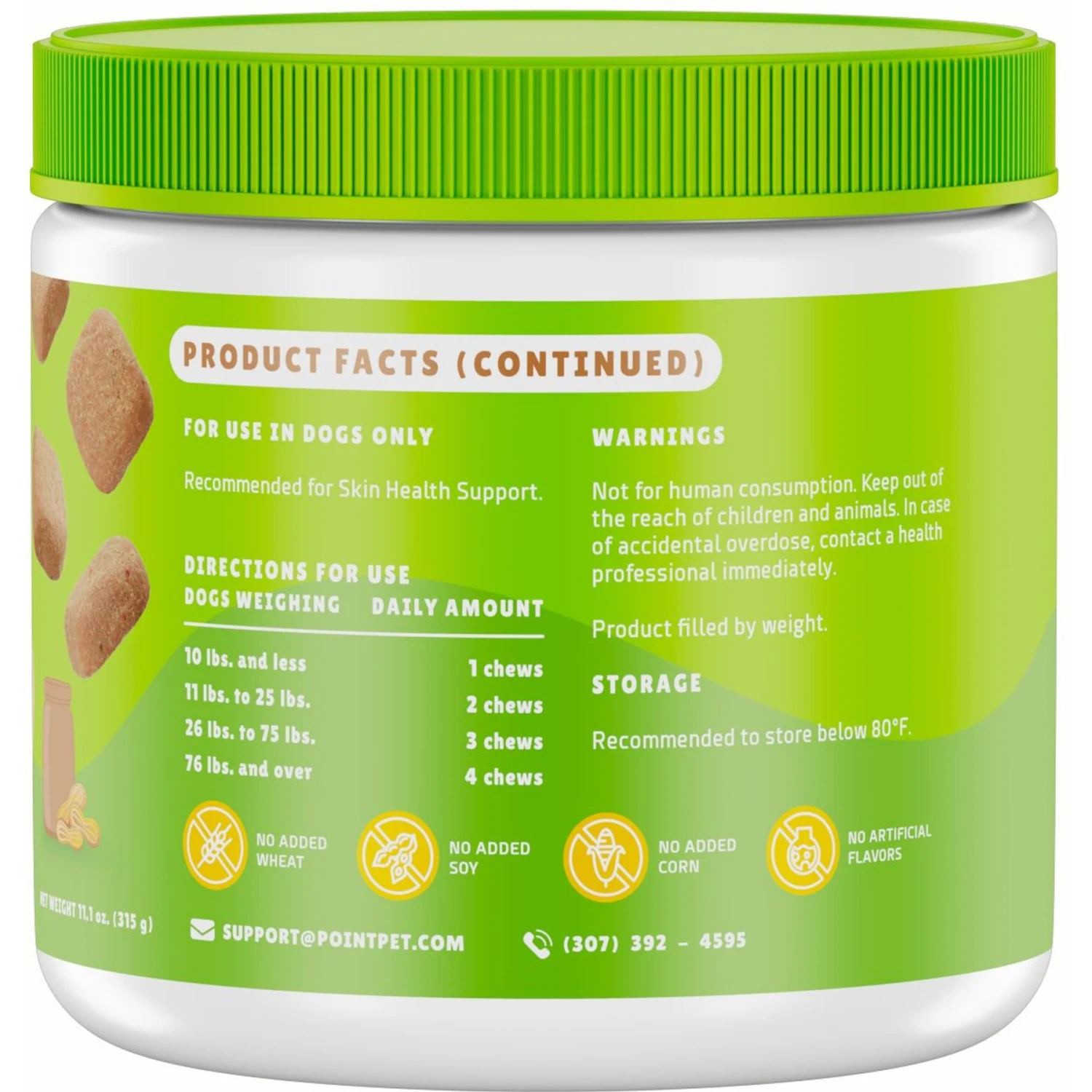 PointPet Anti-Itch Support Peanut Butter Flavored Dog Soft Chews Supplement, 90 Count 8 PointPet Anti-Itch Support Peanut Butter Flavored Dog Soft Chews Supplement, 90 Count - Image 8