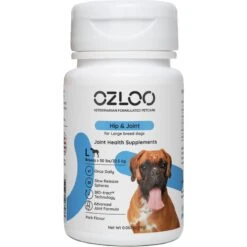 OZLOO Hip & Joint Pork Flavored Chewable Tablet Supplement For Large Adult Dogs, 30 Count