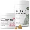 Chew + Heal 4-IN-1 Support Chews Dog Supplement & Chew + Heal Allergy Aid Chews Dog Supplement, 210 Count