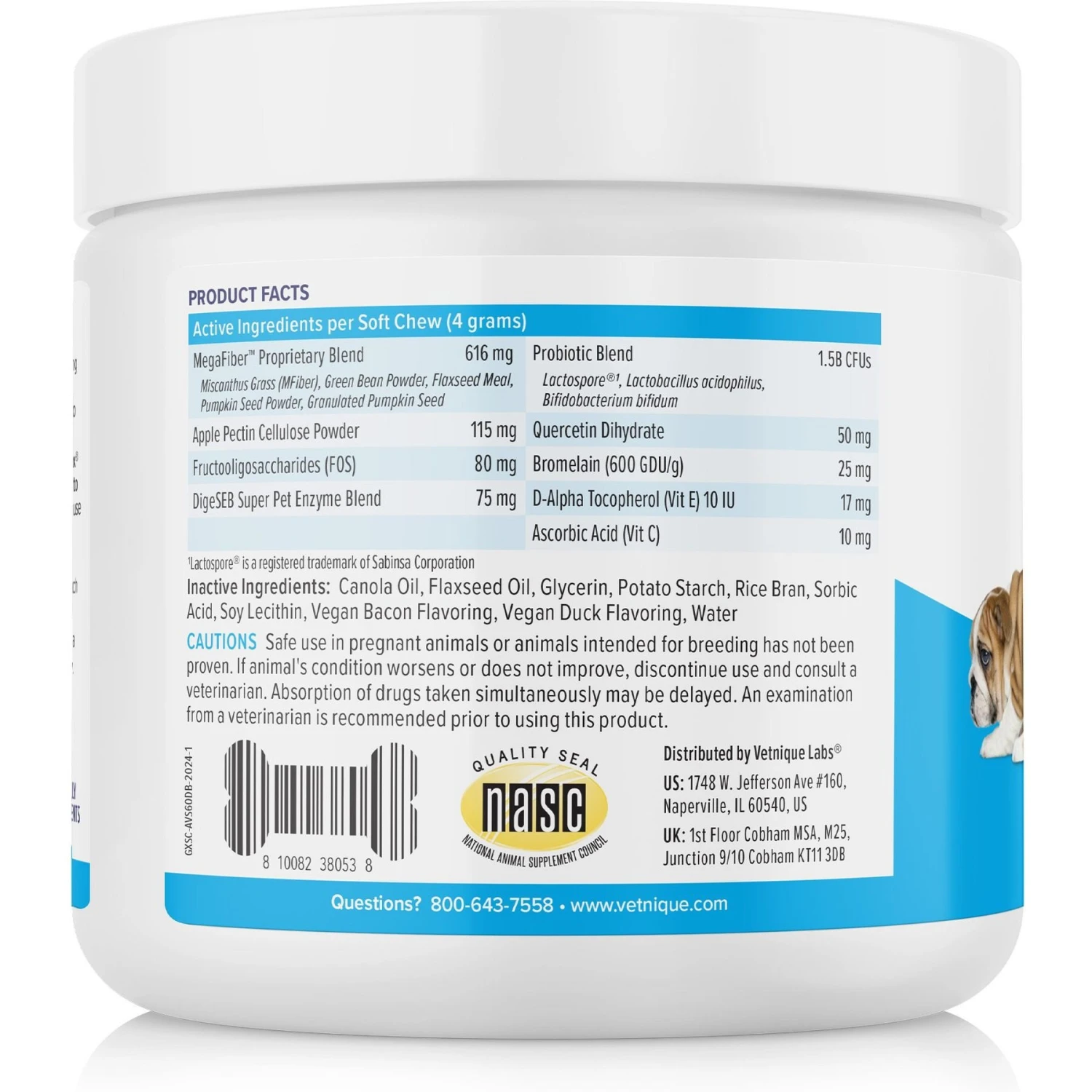 Vetnique Labs Glandex Advanced Vet Strength Anal Gland Fiber, Probiotic, Pumpkin & Digestive Boot The Scoot Dog Supplement 2 Vetnique Labs Glandex Advanced Vet Strength Anal Gland Fiber, Probiotic, Pumpkin & Digestive Boot The Scoot Dog Supplement - Image 2