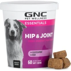 GNC Pets ESSENTIALS Hip & Joint Soft Chews Dog Supplement, 60 Count