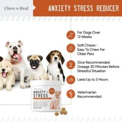 Chew + Heal Travel-Sized Anxiety & Stress Chews Supplement For Dogs 15 Chew + Heal Travel-Sized Anxiety & Stress Chews Supplement For Dogs -Pet Wellness 550758 PT6. AC SS1800 V1658284501