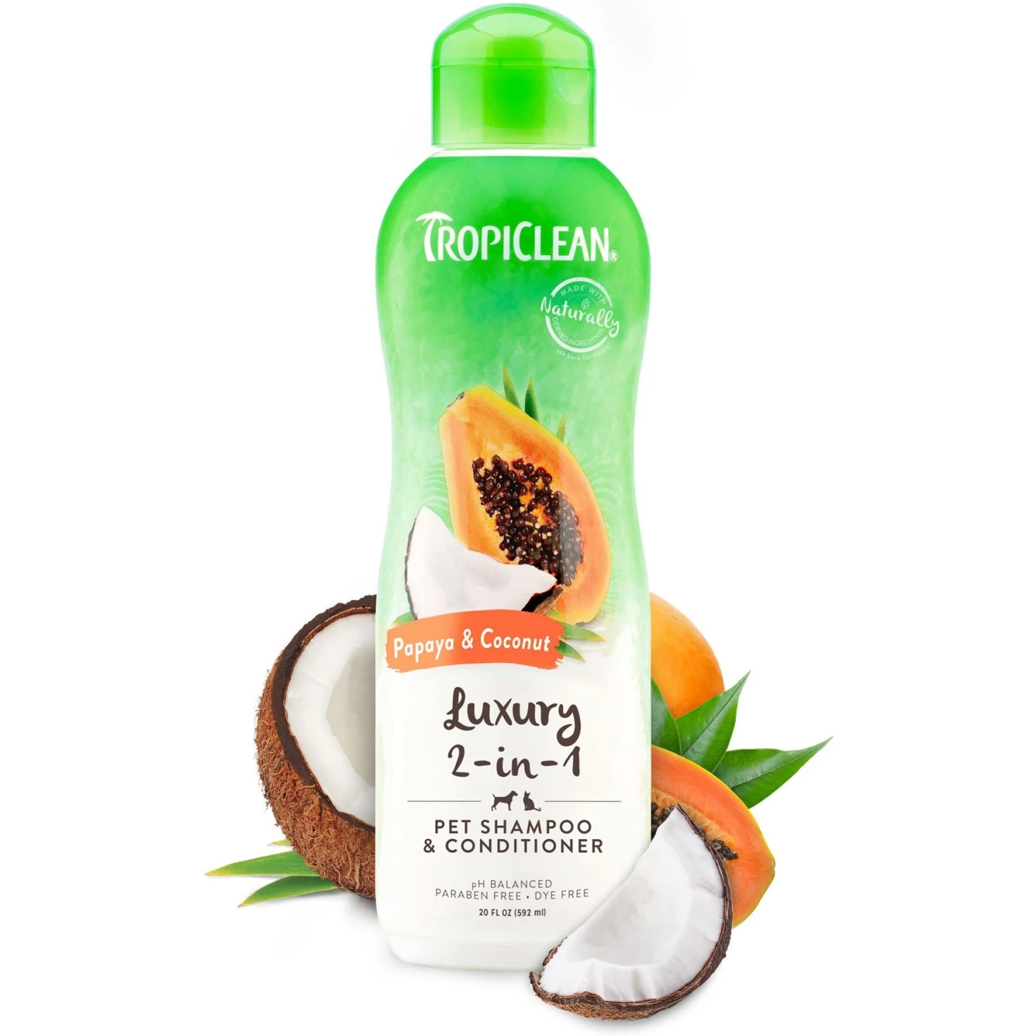 TropiClean Luxury 2 In 1 Papaya & Coconut Pet Shampoo & Conditioner 1 TropiClean Luxury 2 In 1 Papaya & Coconut Pet Shampoo & Conditioner