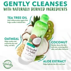 TropiClean Medicated Oatmeal & Tea Tree Dog Shampoo -Pet Wellness 55613 PT3. AC SS1800 V1684405263