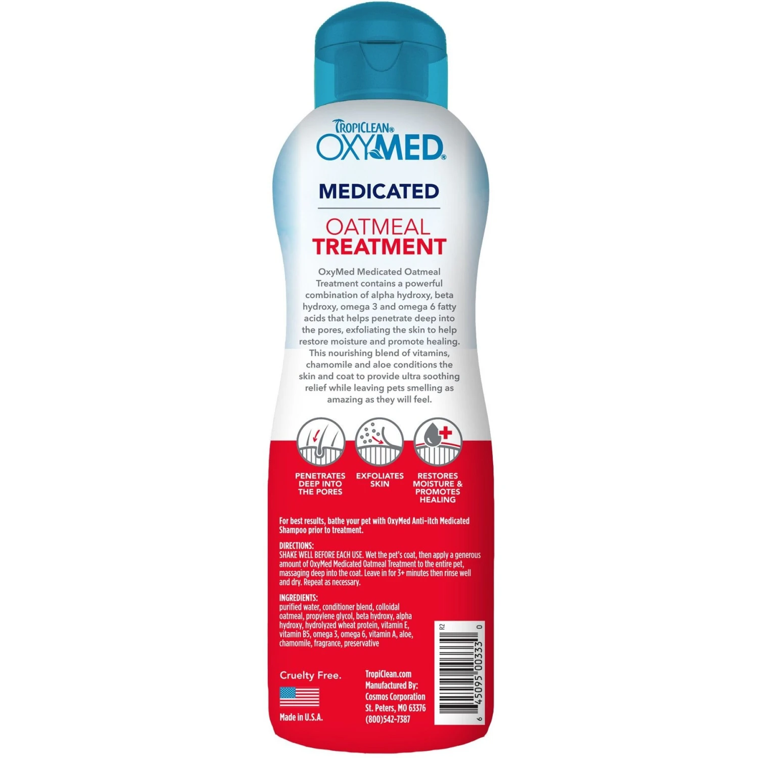 TropiClean OxyMed Medicated Oatmeal Dog & Cat Treatment Rinse 2 TropiClean OxyMed Medicated Oatmeal Dog & Cat Treatment Rinse - Image 2