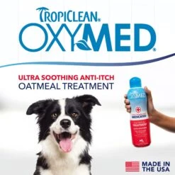 TropiClean OxyMed Medicated Oatmeal Dog & Cat Treatment Rinse 11 TropiClean OxyMed Medicated Oatmeal Dog & Cat Treatment Rinse -Pet Wellness 55622 PT2. AC SS1800 V1663603183