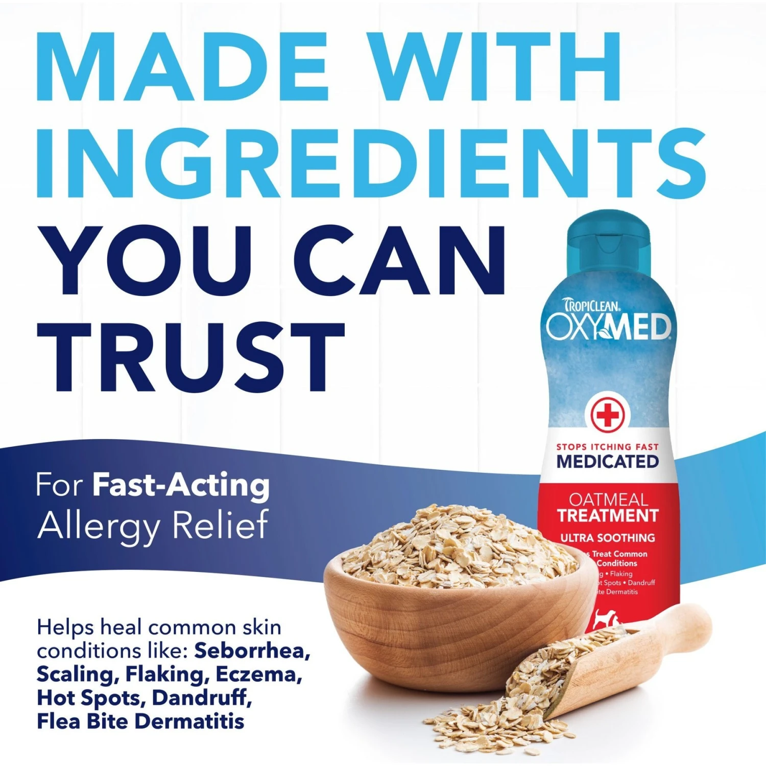 TropiClean OxyMed Medicated Oatmeal Dog & Cat Treatment Rinse 4 TropiClean OxyMed Medicated Oatmeal Dog & Cat Treatment Rinse - Image 4